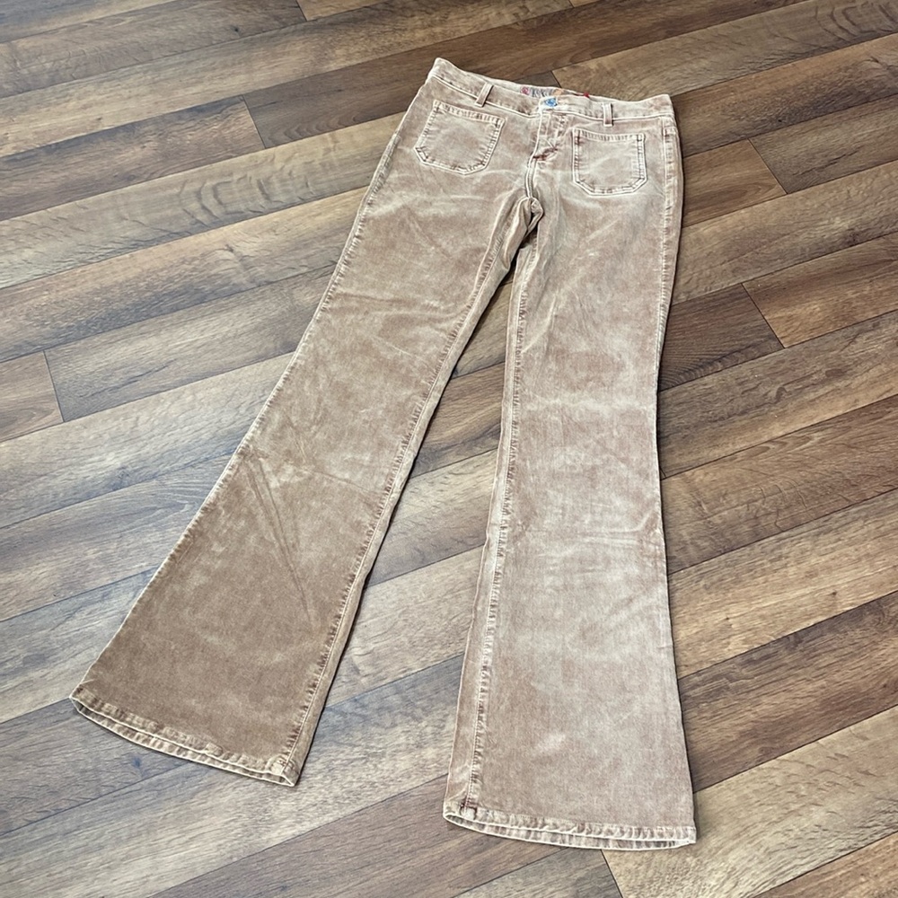 Vintage Guess pants brown Y2K 28 velvety smooth low waisted